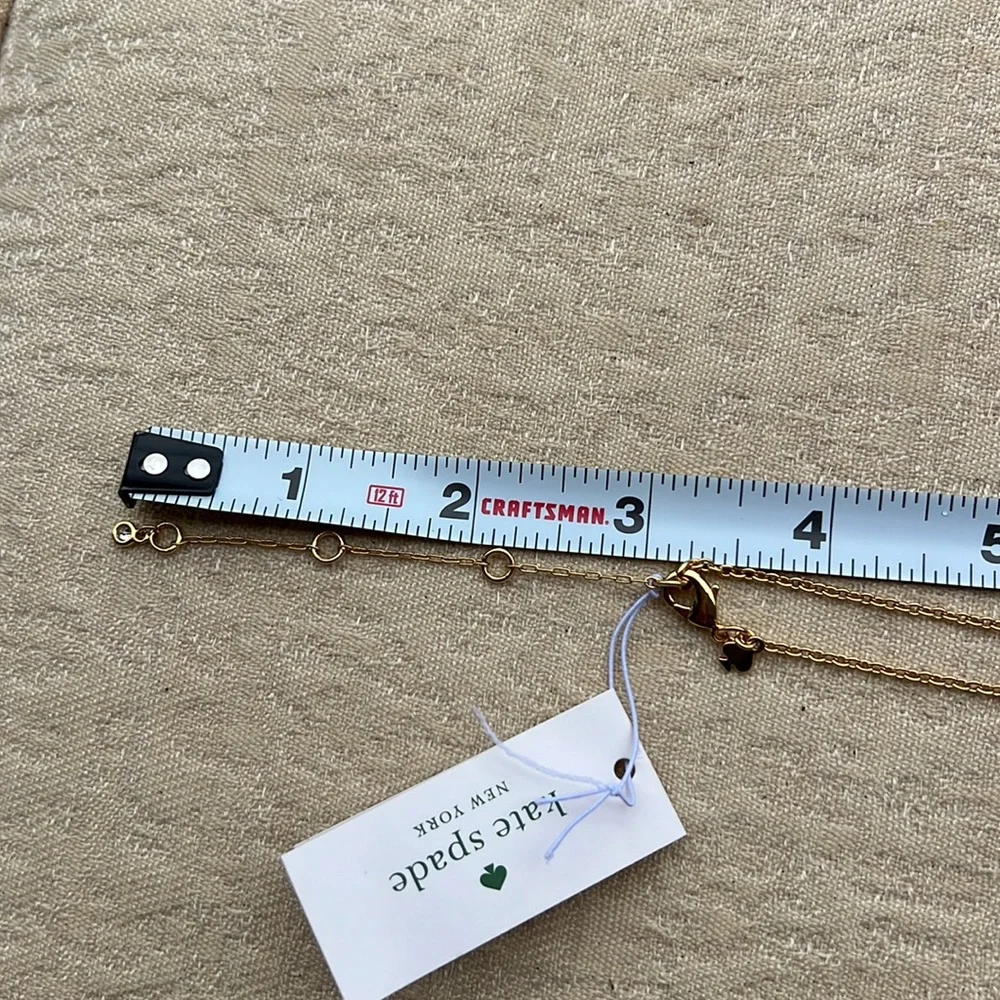 KATE SPADE Cherry ice cream long pendant necklace in gold